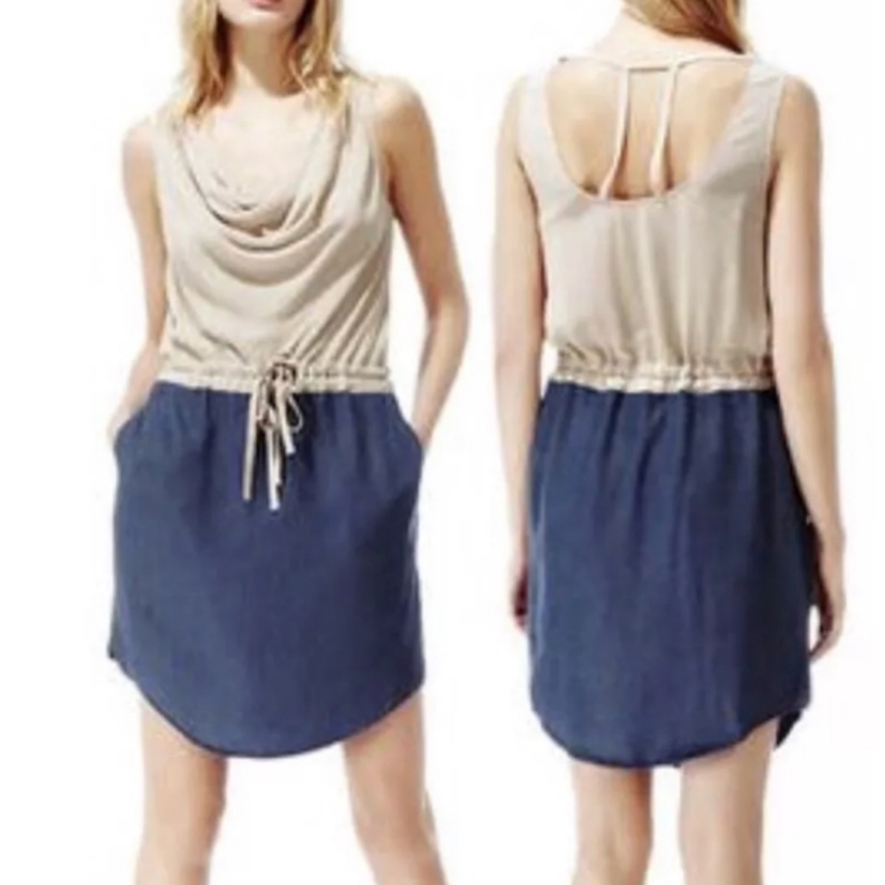 1971 Reiss Valetta Cowl Neck Drawstring Dress